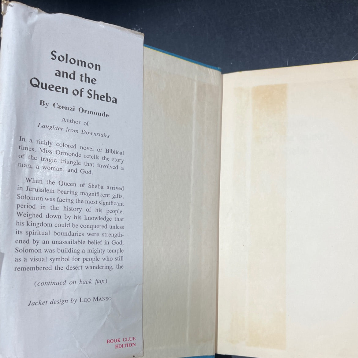 solomon and the queen of sheba book, by czenzi ormonde, 1970 Hardcover image 2