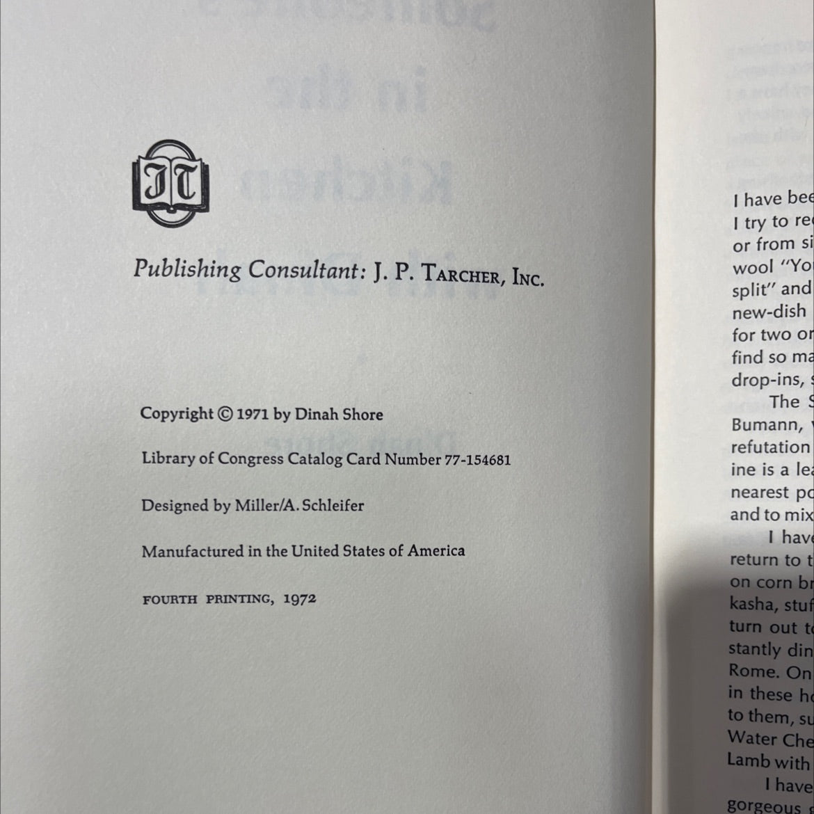 someone's in the kitchen with dinah book, by dinah shore, 1971 Hardcover image 3