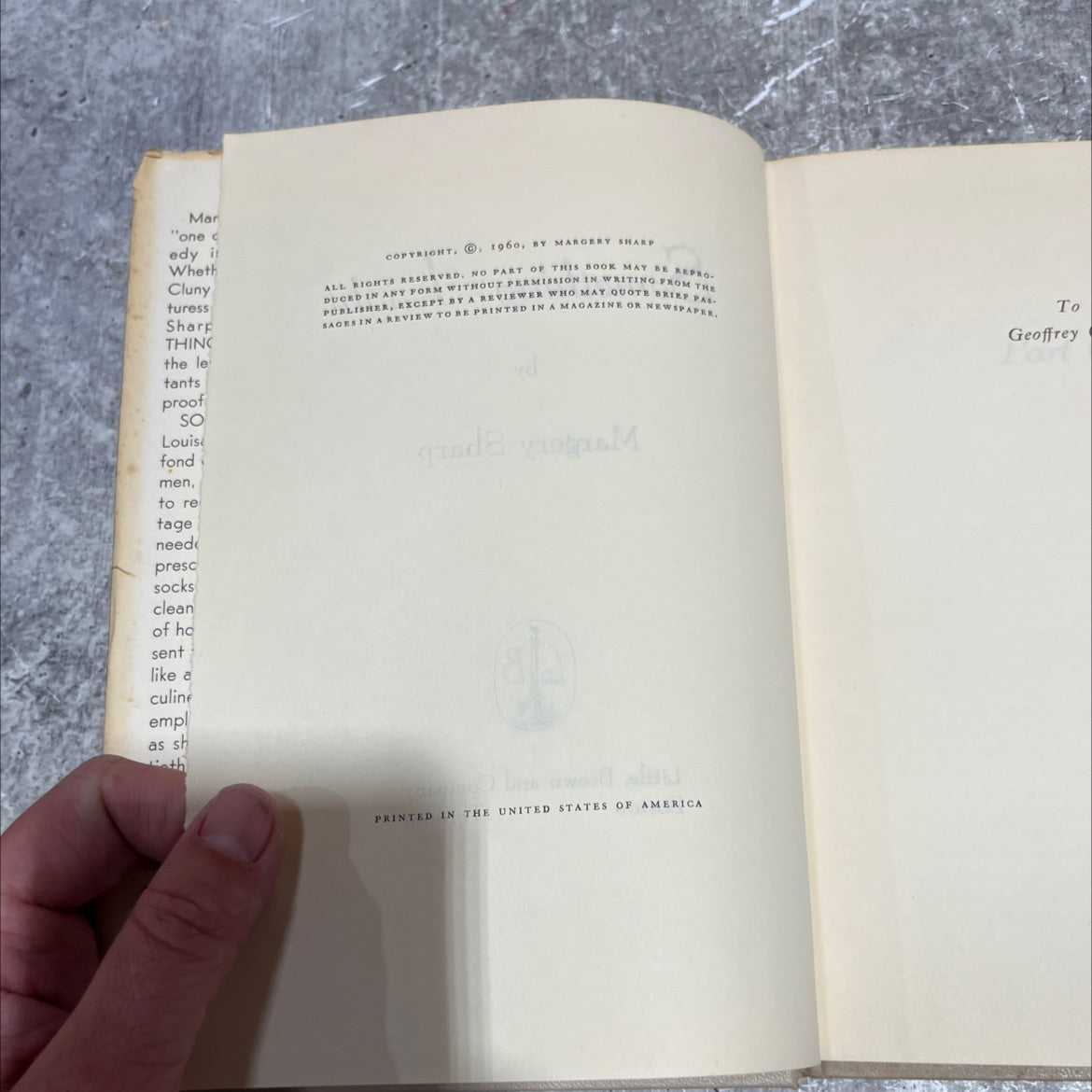 something light book, by margery sharp, 1960 Hardcover image 3