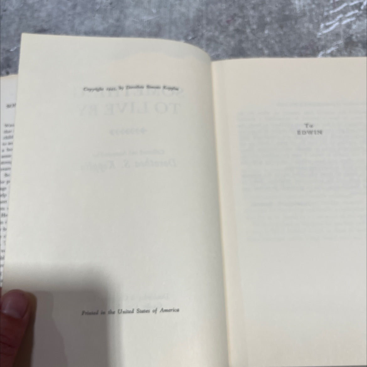 something to live by book, by dorothea s. kopplin, 1970 Hardcover image 3