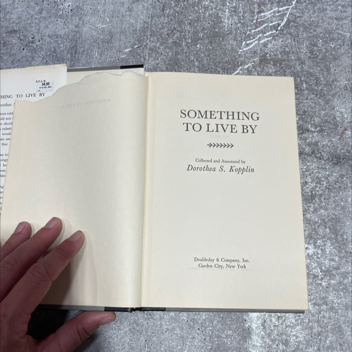 something to live by book, by dorothea s. kopplin, 1970 Hardcover image 2