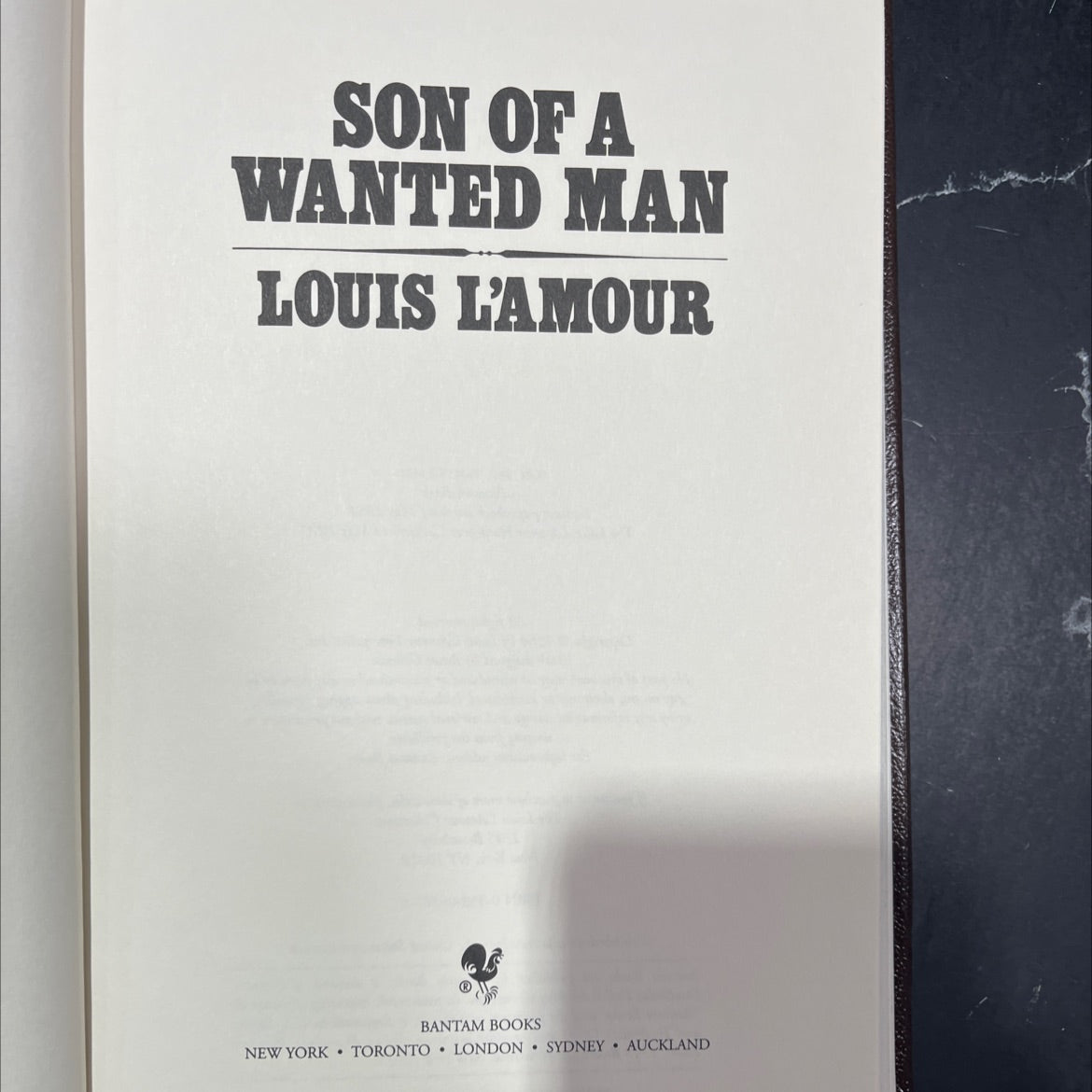 son of a wanted man book, by louis l'amour, 1999 Leather image 2
