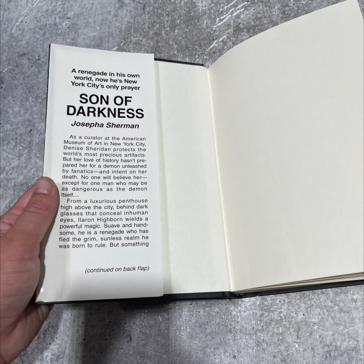 son of darkness book, by Josepha Sherman, 1998 Hardcover image 4