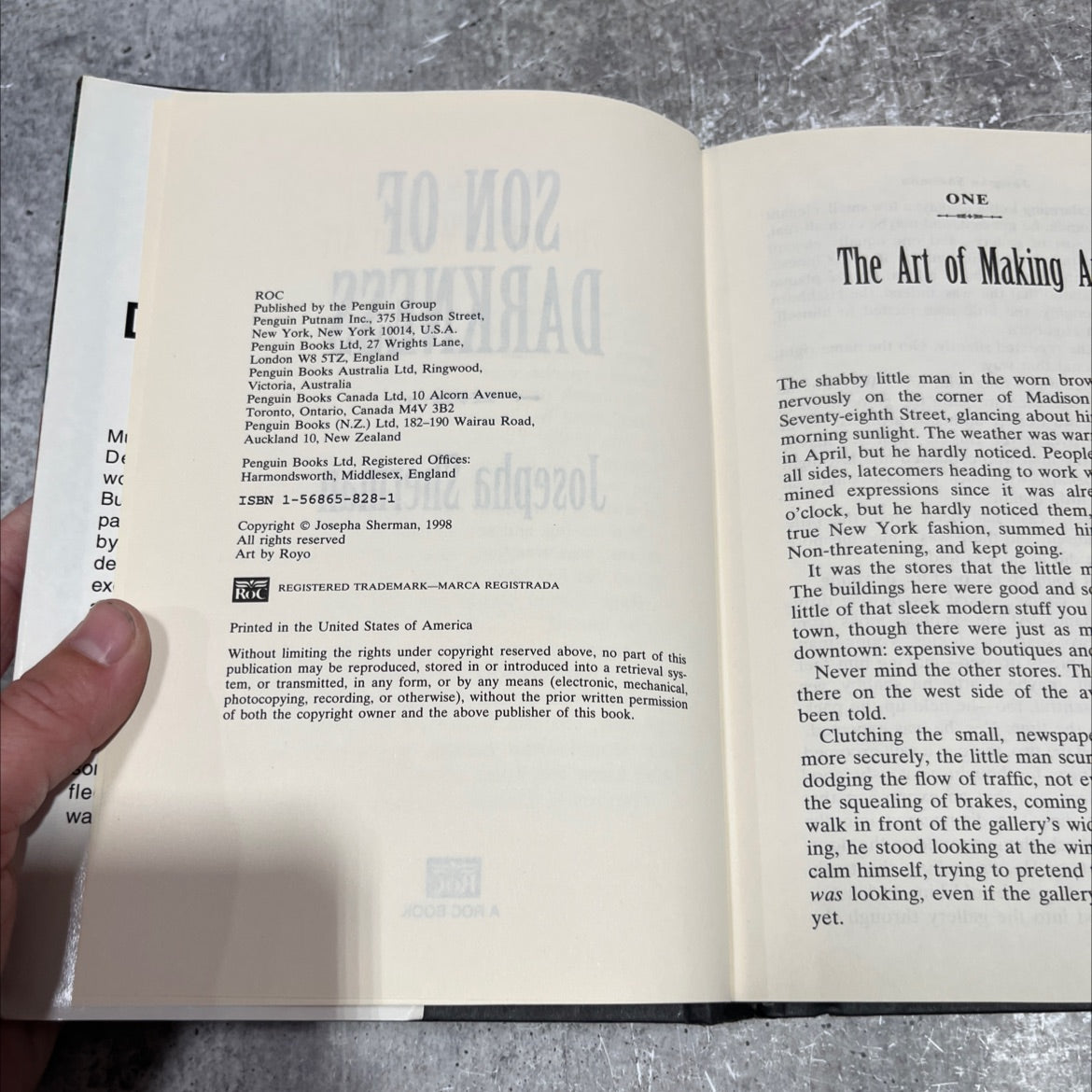 son of darkness book, by Josepha Sherman, 1998 Hardcover image 3