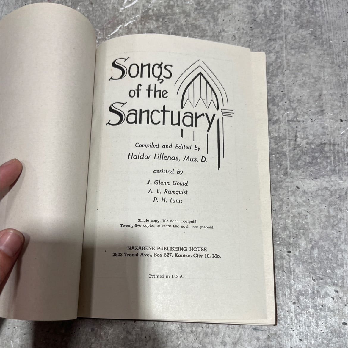songs of the sanctuary book, by haldor lillenas, unknown Hardcover image 2