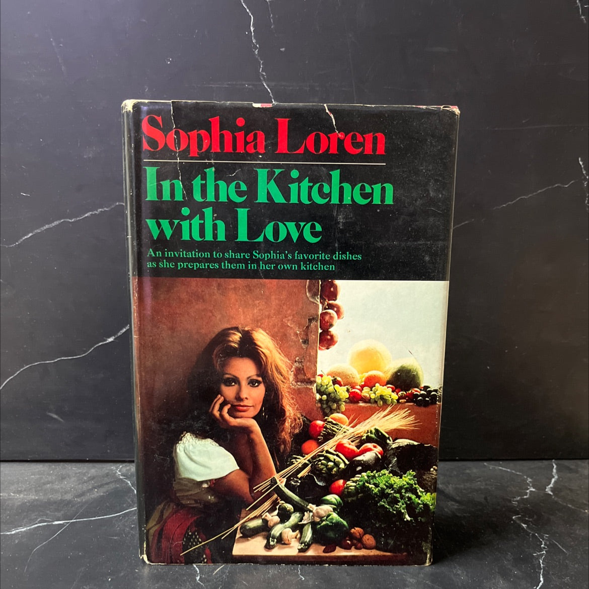 sophia loren in the kitchen with love in cucina con amore book, by sophia loren, 1972 Hardcover image 1