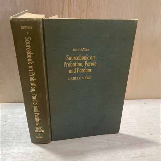 sourcebook on probation, parole and pardons book, by charles l. newman, 1970 Hardcover, Vintage image 1