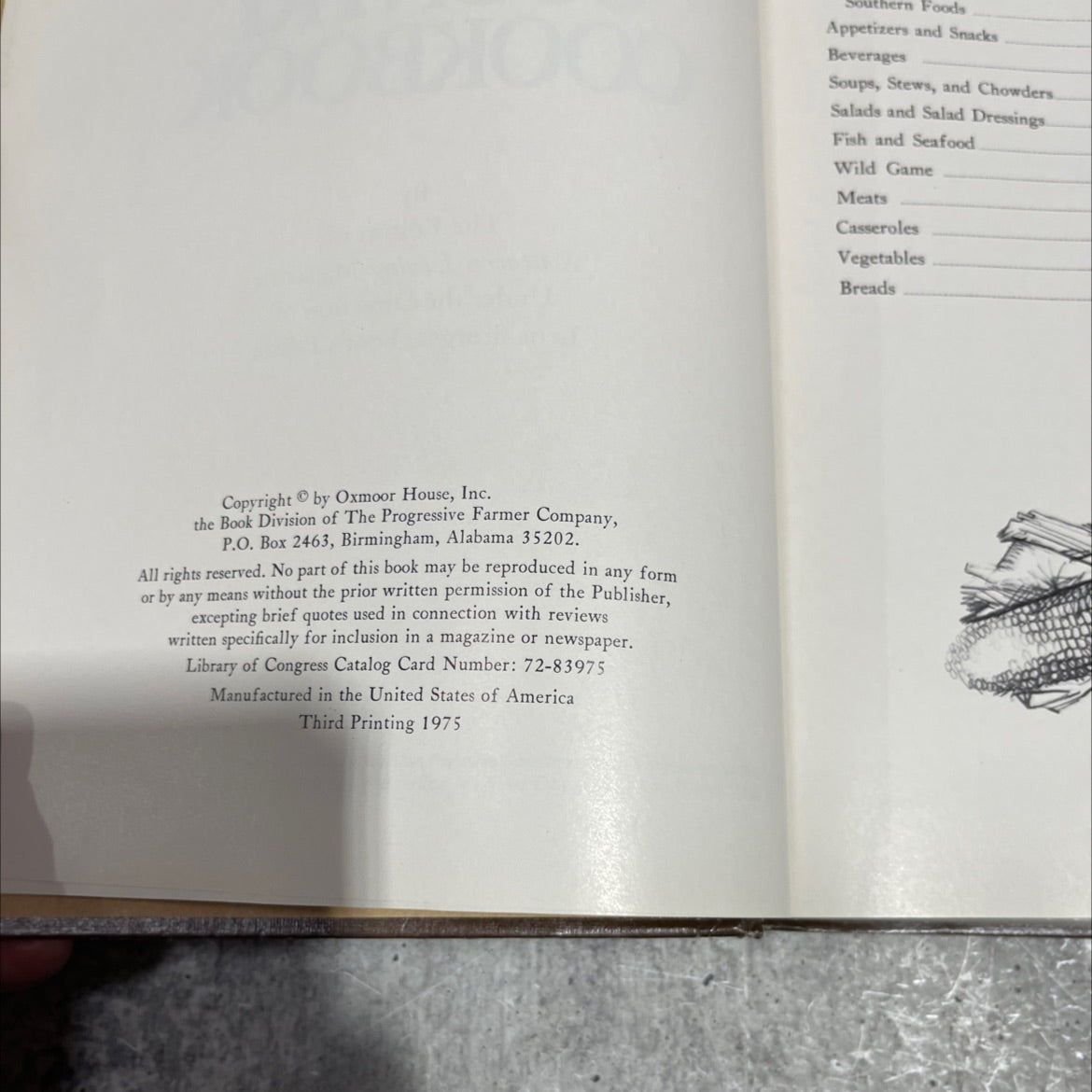 southern country cookbook book, by The Editors of Southern Living Magazine, 1975 Hardcover image 3