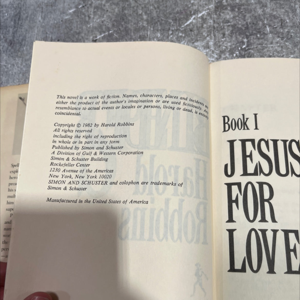 spellbinder book, by harold robbins, 1982 Hardcover image 3