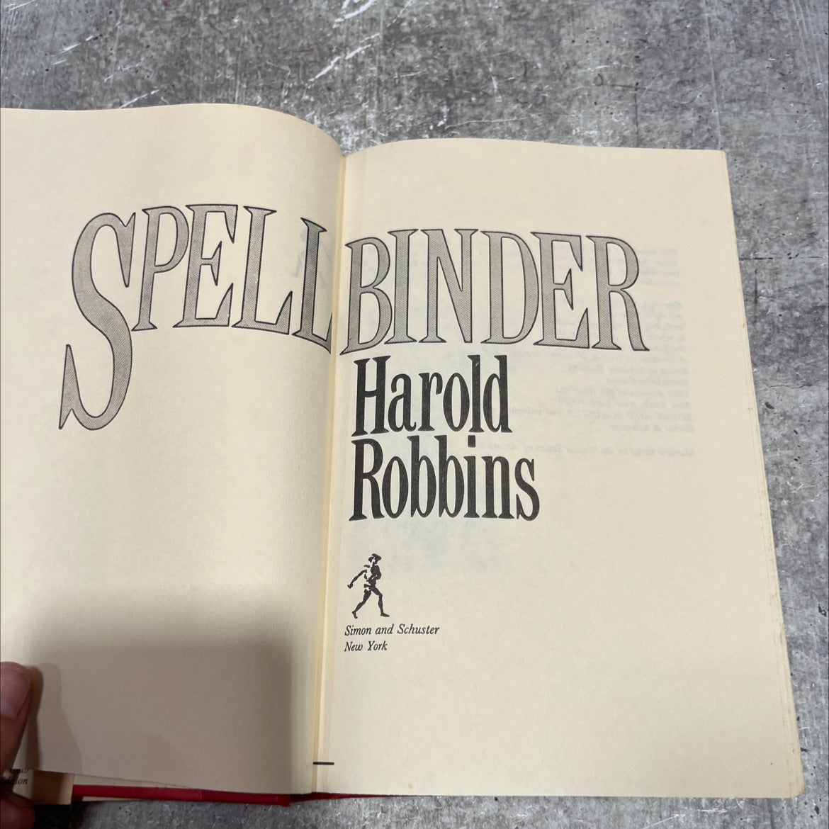spellbinder book, by harold robbins, 1982 Hardcover image 2
