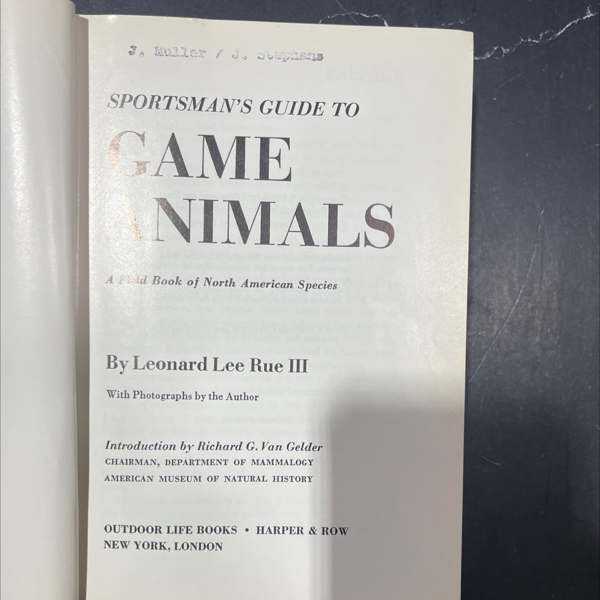 sportsman's guide to game animals book, by Leonard Lee Rue III, 1971 Hardcover image 2