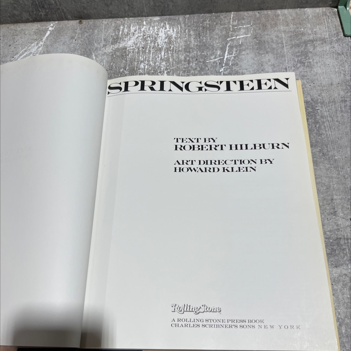 springsteen book, by robert hilburn, 1985 Hardcover image 2