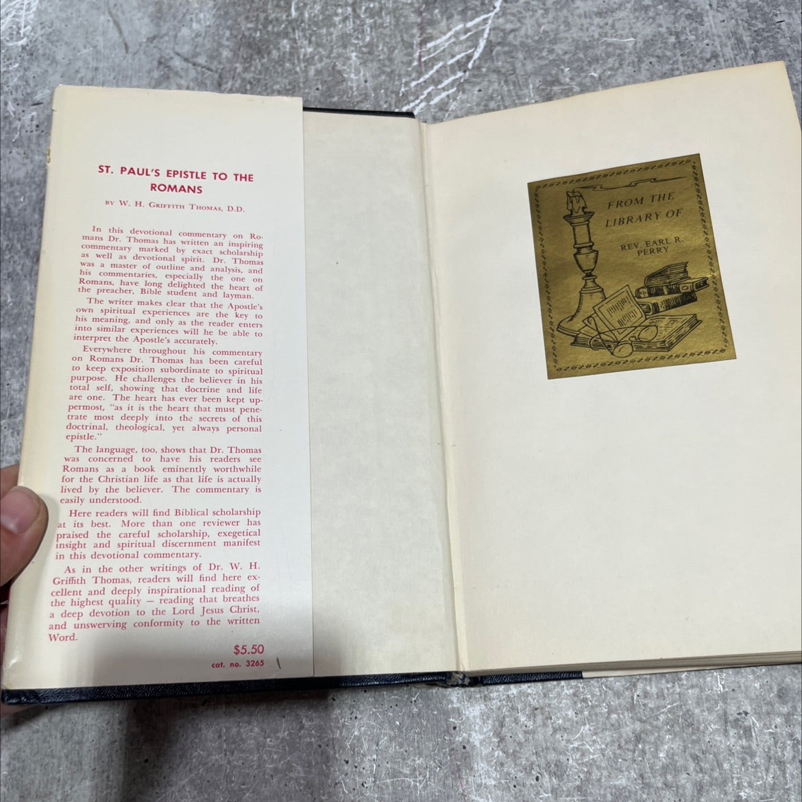 st. paul's epistle to the romans book, by rev. w. h. griffith thomas, d.d., 1970 Hardcover image 4