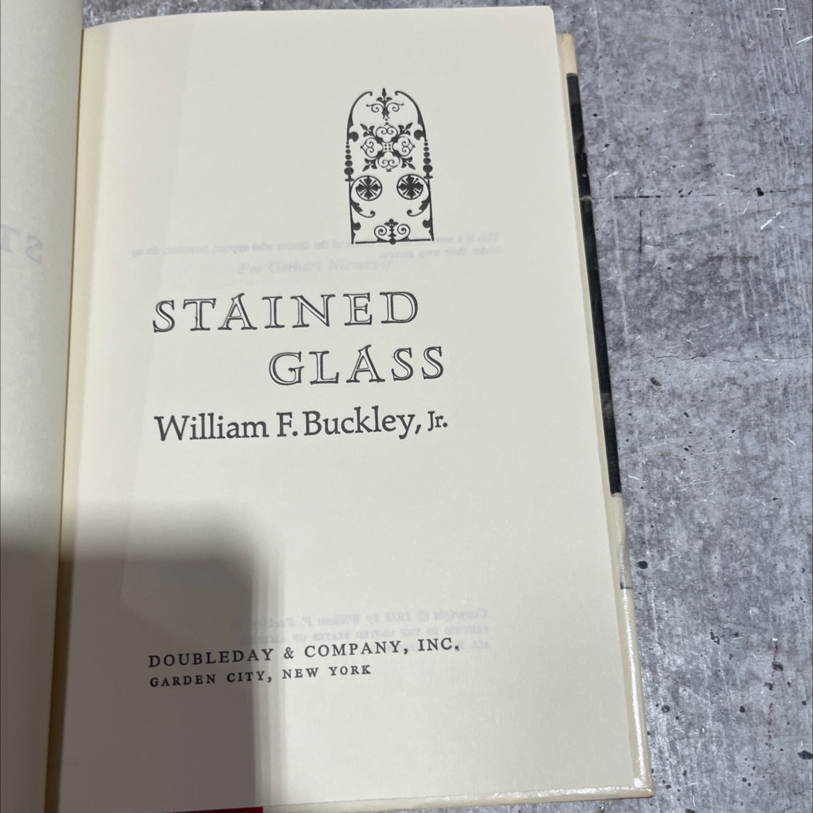 stained glass book, by William F. Buckley, Jr., 1978 Hardcover image 2