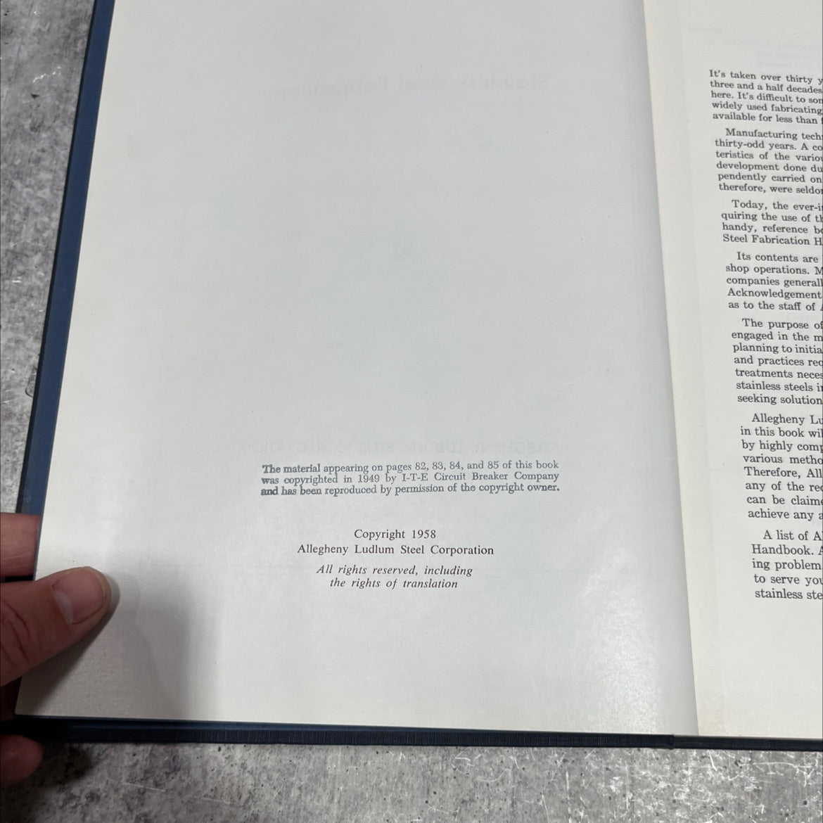 stainless steel fabrication handbook book, by unknown, 1958 Hardcover image 3