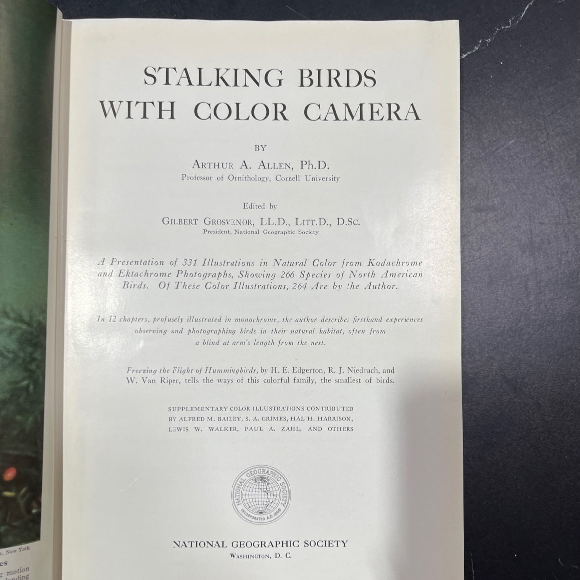 stalking birds with color camera book, by arthur a. allen, ph.d., 1951 Hardcover, Vintage image 2