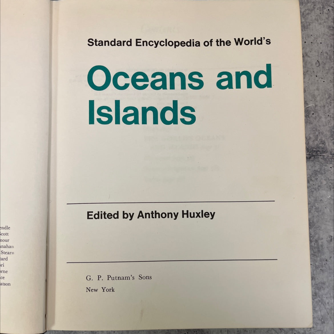 standard encyclopedia of the world's oceans and islands book, by anthony huxley, 1962 Hardcover, Vintage image 2