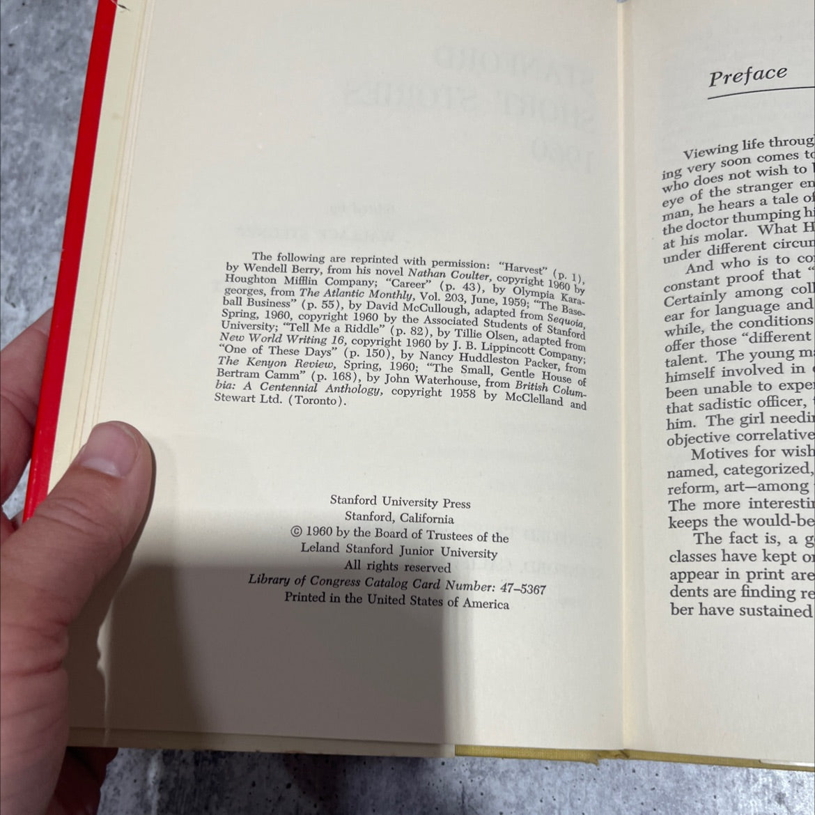 stanford short stories book, by wallace stegner, richard scowcroft, 1960 Hardcover image 3