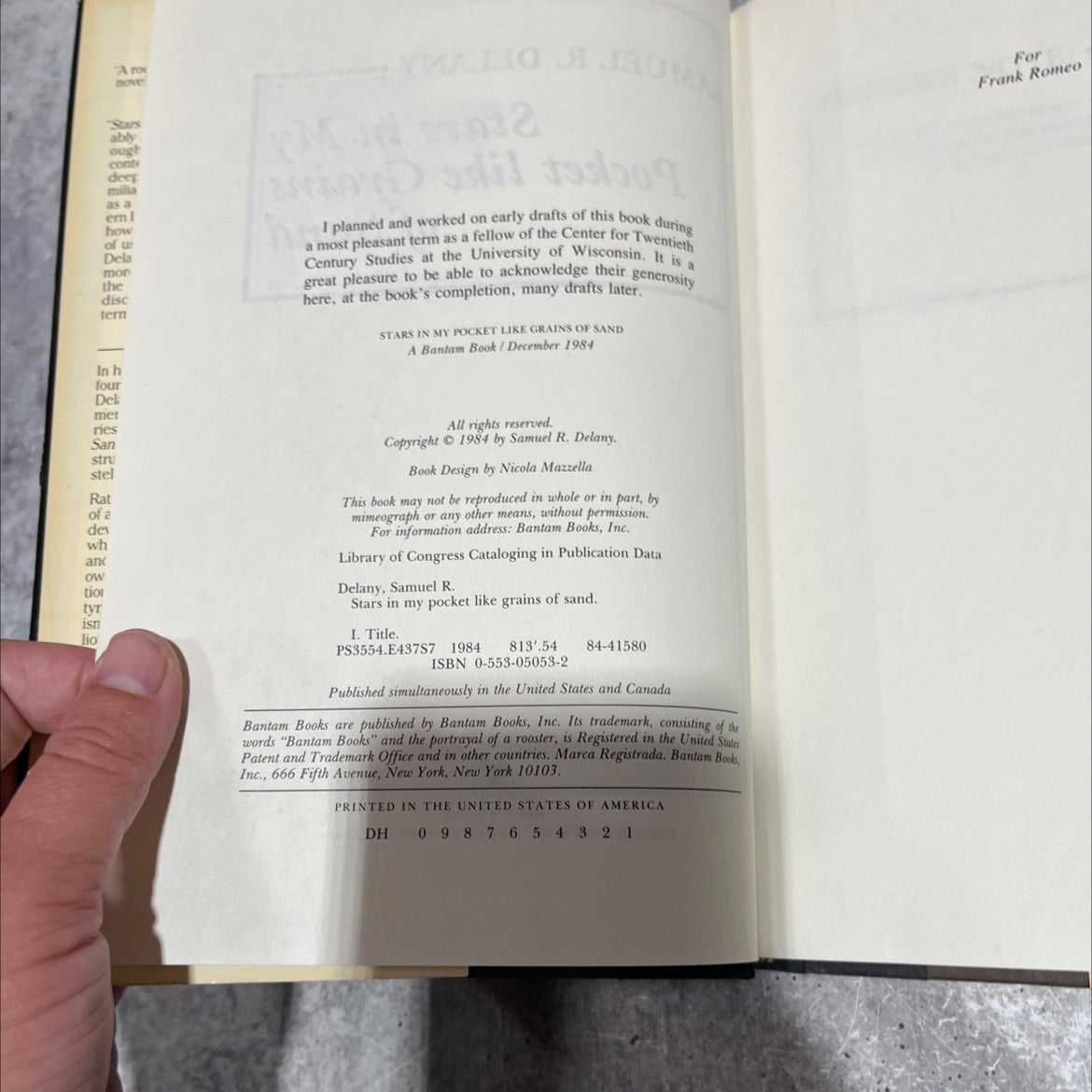 stars in my pocket like grains of sand book, by Samuel R. Delany, 1984 Hardcover image 3