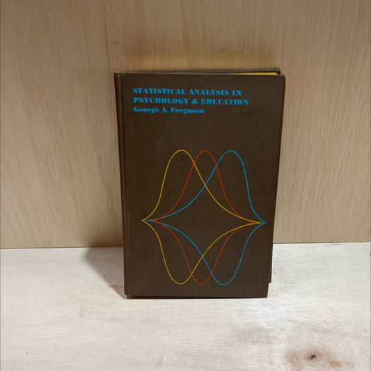statistical analysis in psychology & education book, by George A. Ferguson, 1971 Hardcover image 1