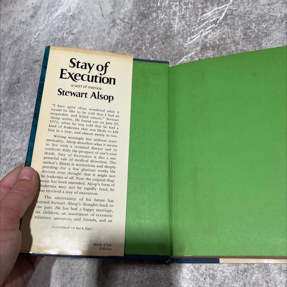 stay of execution a sort of memoir book, by stewart alsop, 1973 Hardcover image 4