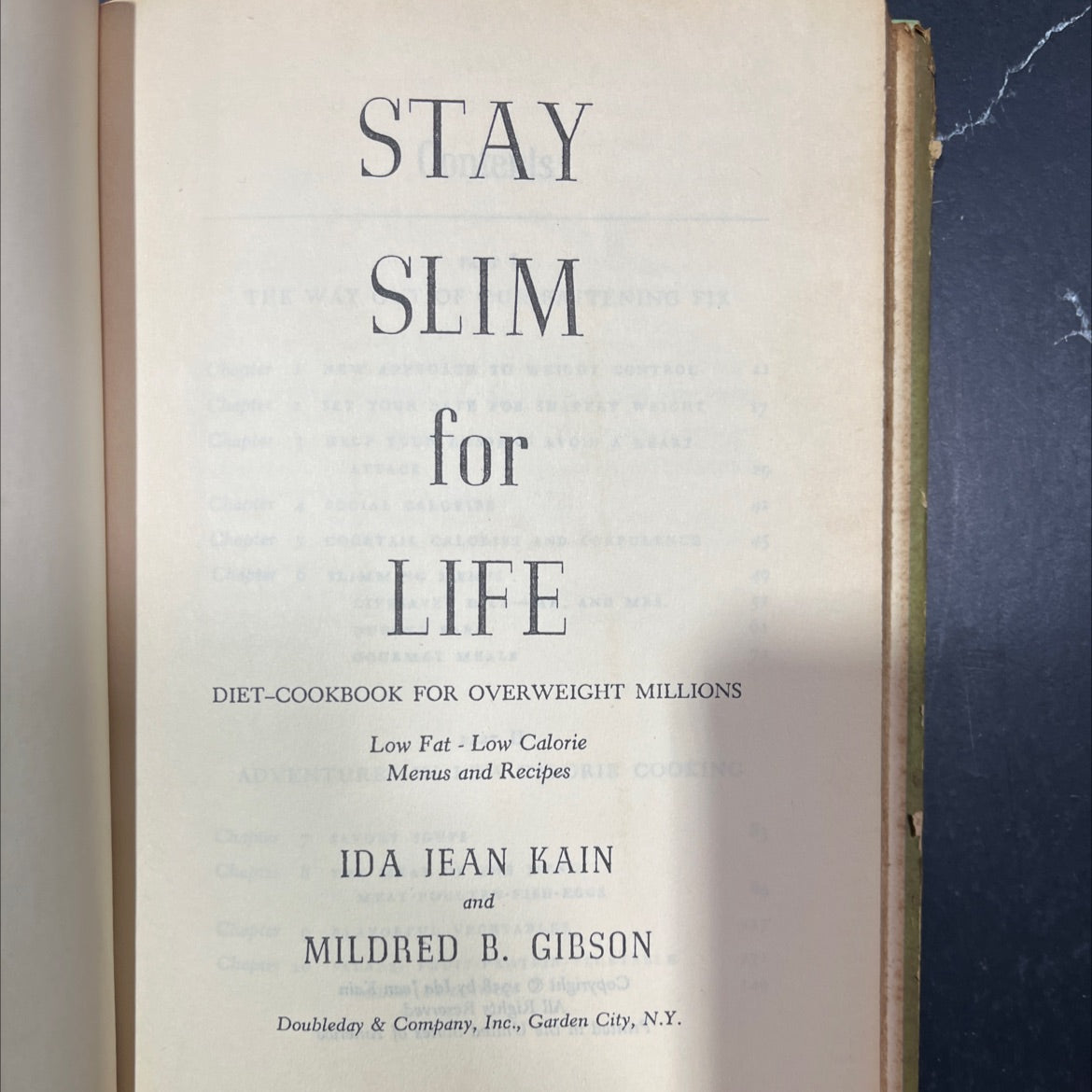stay slim for life diet-cookbook for overweight millions low fat low calorie menus and recipes book, by ida jean kain image 2