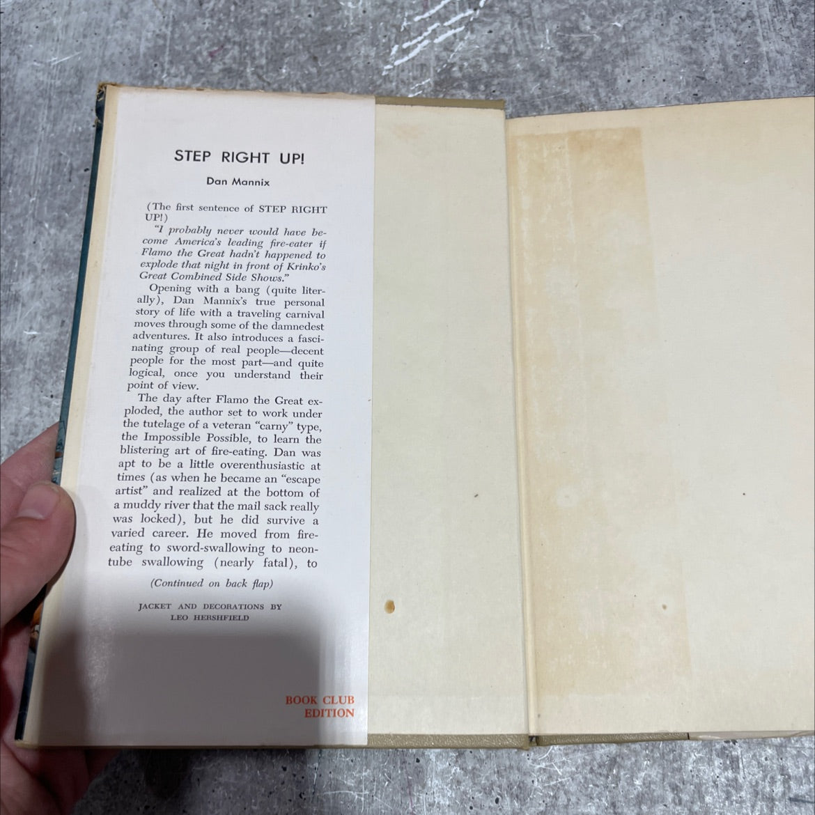 step right up! book, by dan mannix, 1951 Hardcover image 4