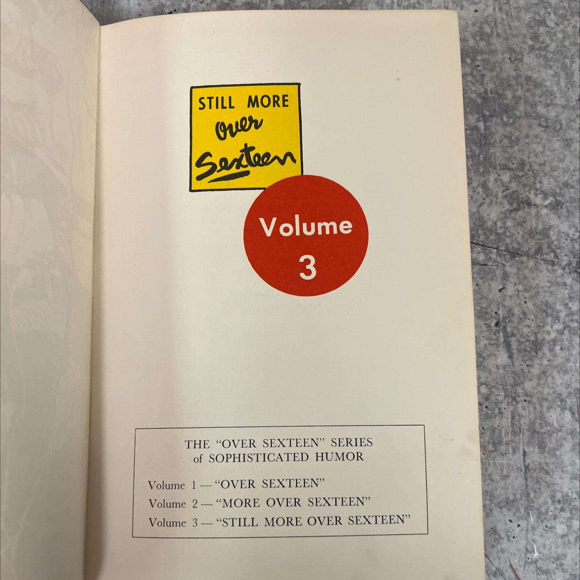 still more over sexteen volume 3 book, by unknown, 1954 Hardcover, Vintage image 2