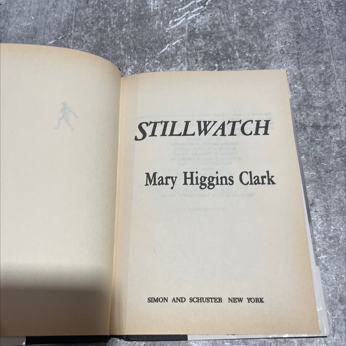 stillwatch book, by mary higgins clark, 1984 Hardcover image 2