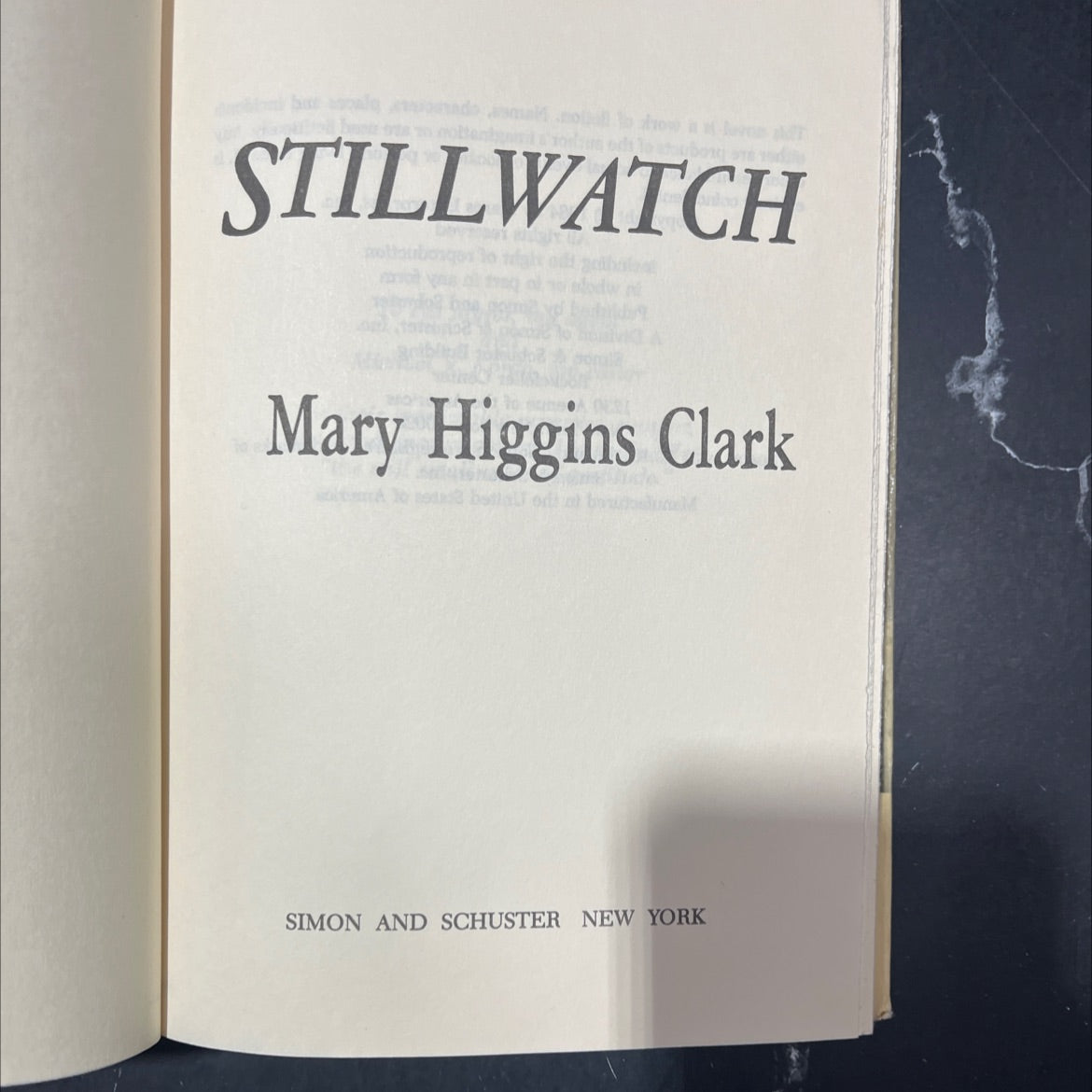 stillwatch book, by Mary Higgins Clark, 1984 Hardcover image 2