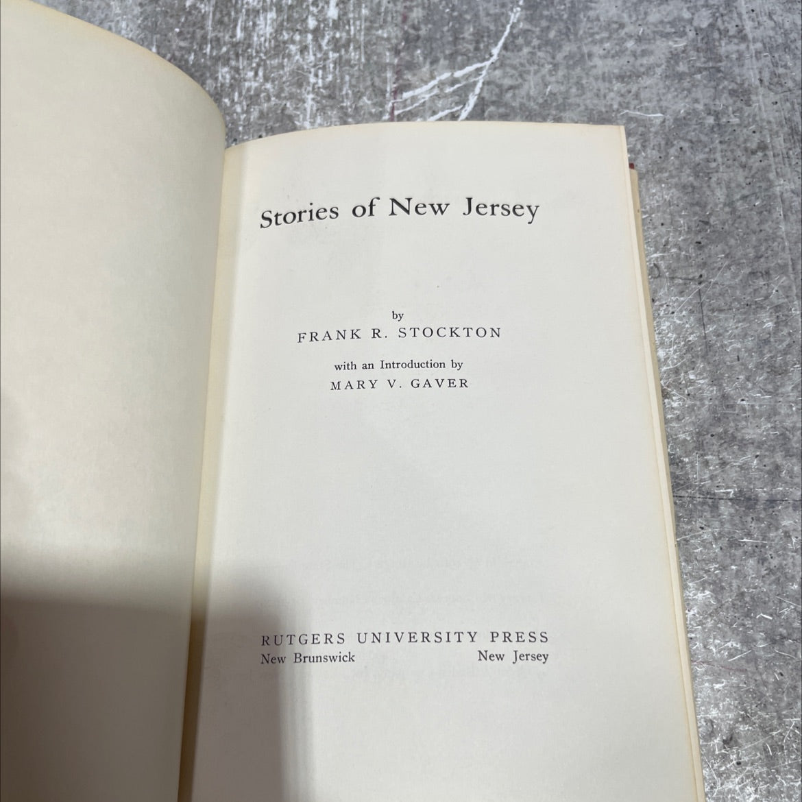 stories of new jersey book, by frank r. stockton, 1961 Hardcover image 2