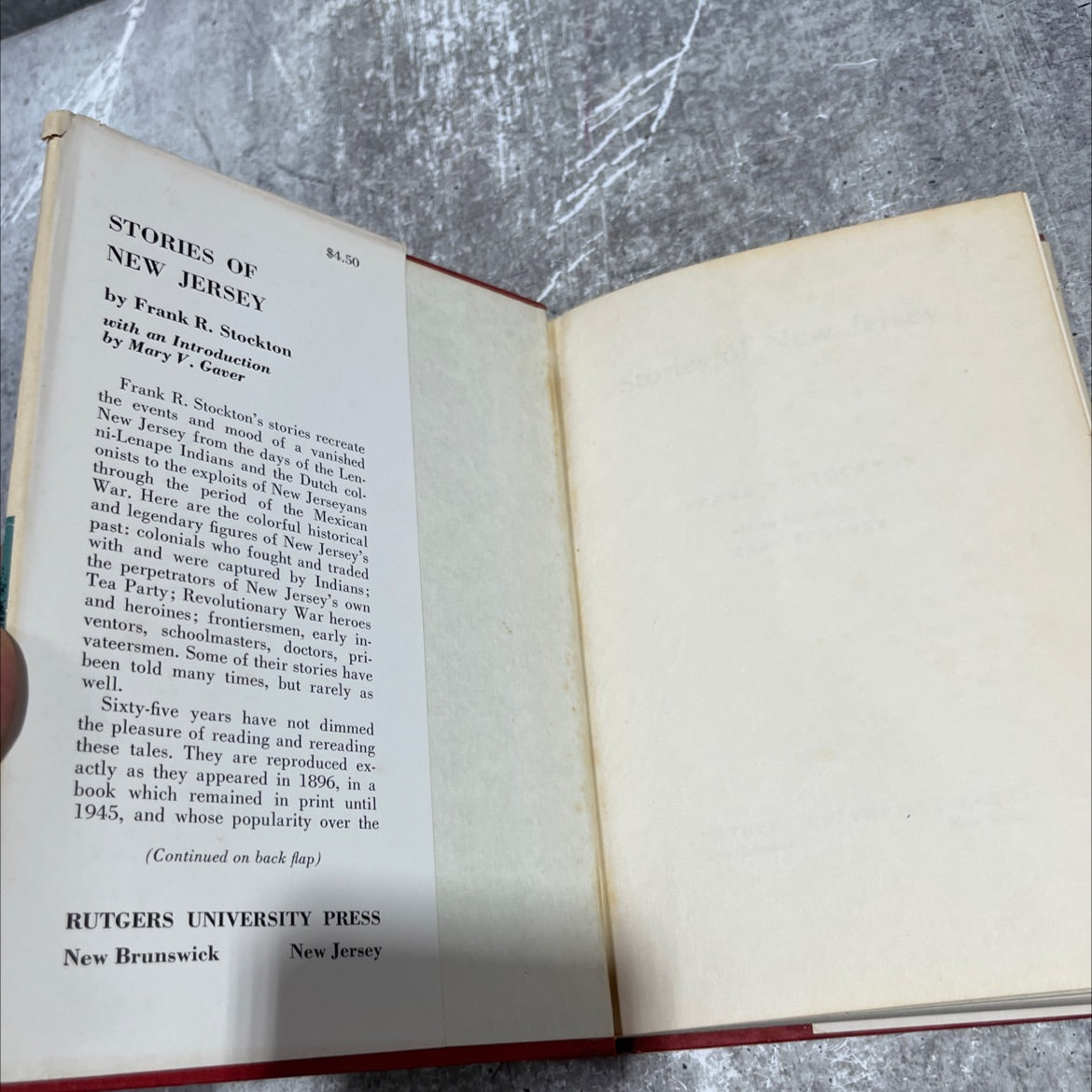 stories of new jersey book, by frank r. stockton, 1961 Hardcover image 4