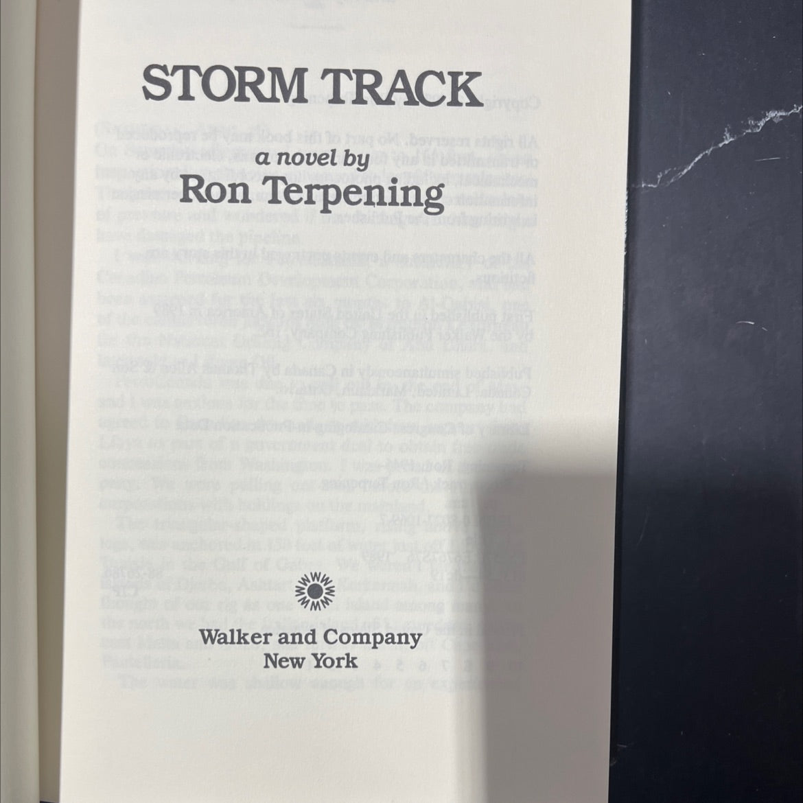 storm track book, by Ron Terpening, 1989 Hardcover image 2