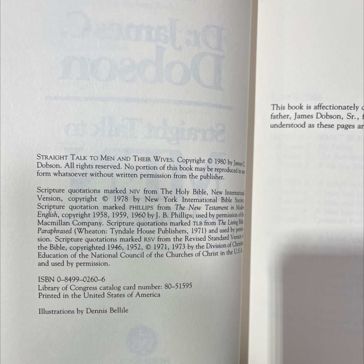 straight talk to men and their wives book, by James C. Dobson, 1980 Hardcover image 3