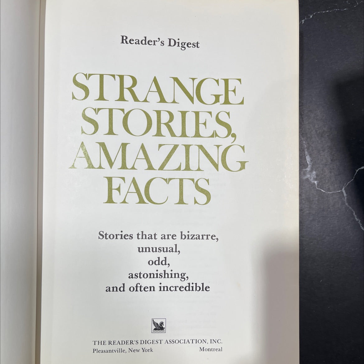strange stories, amazing facts book, by Carol Alway, 1977 Hardcover image 2