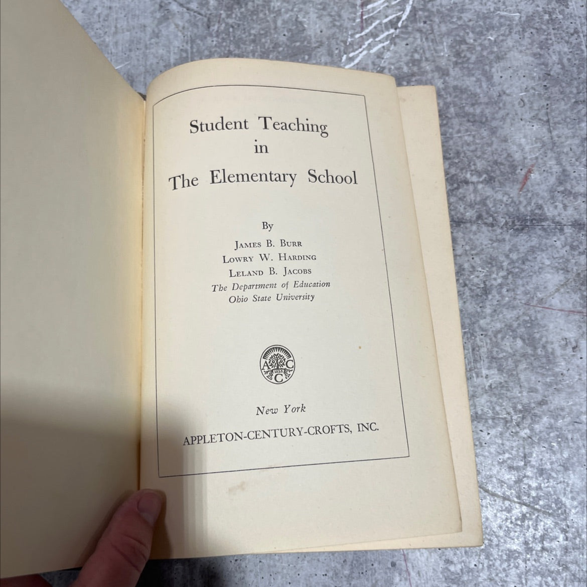 student teaching in the elementary school book, by james b. burr, lowry w. harding, leland b. jacobs, 1950 Hardcover image 2