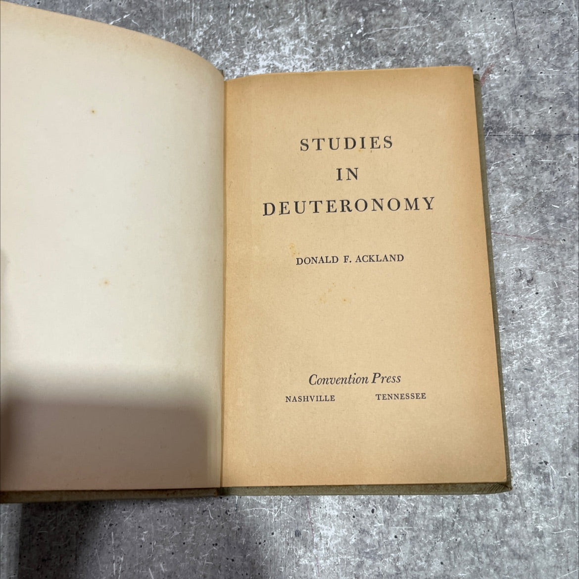 studies in deuteronomy book, by donald f. ackland, 1964 Hardcover image 2