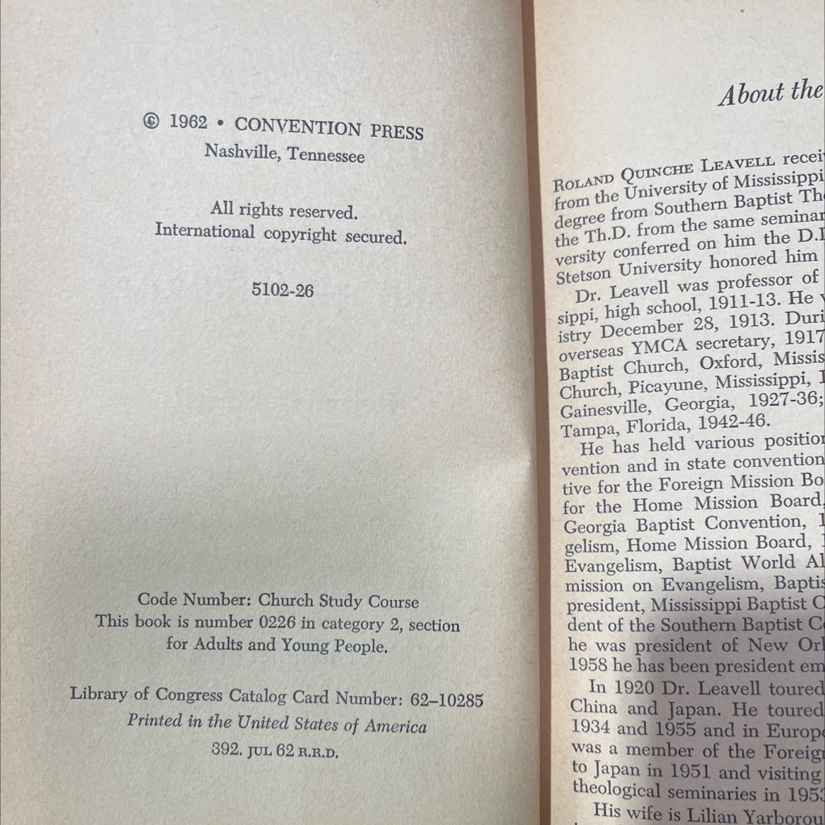 studies in matthew the king and the kingdom book, by roland q. leavell, 1962 Hardcover image 3