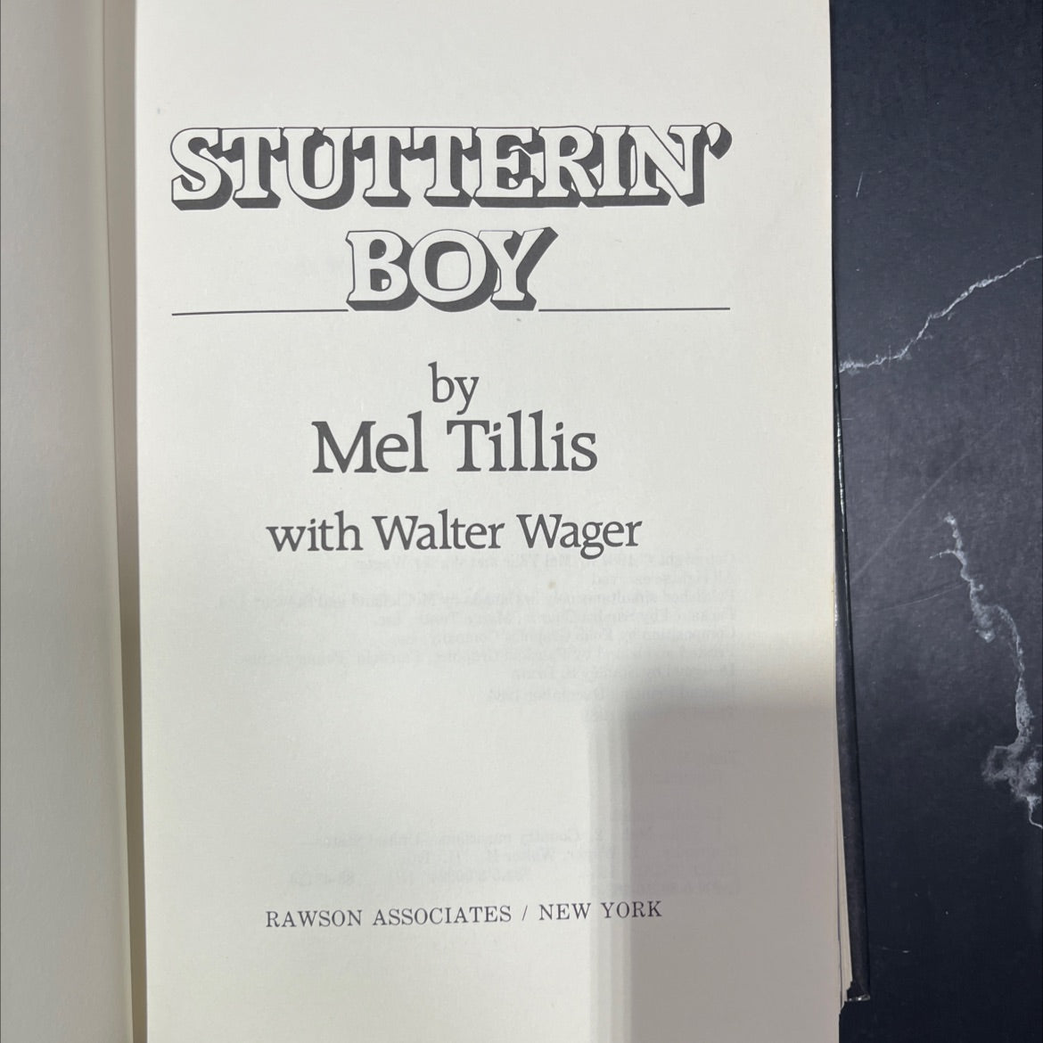 stutterin' boy book, by Mel Tillis, 1989 Hardcover image 2