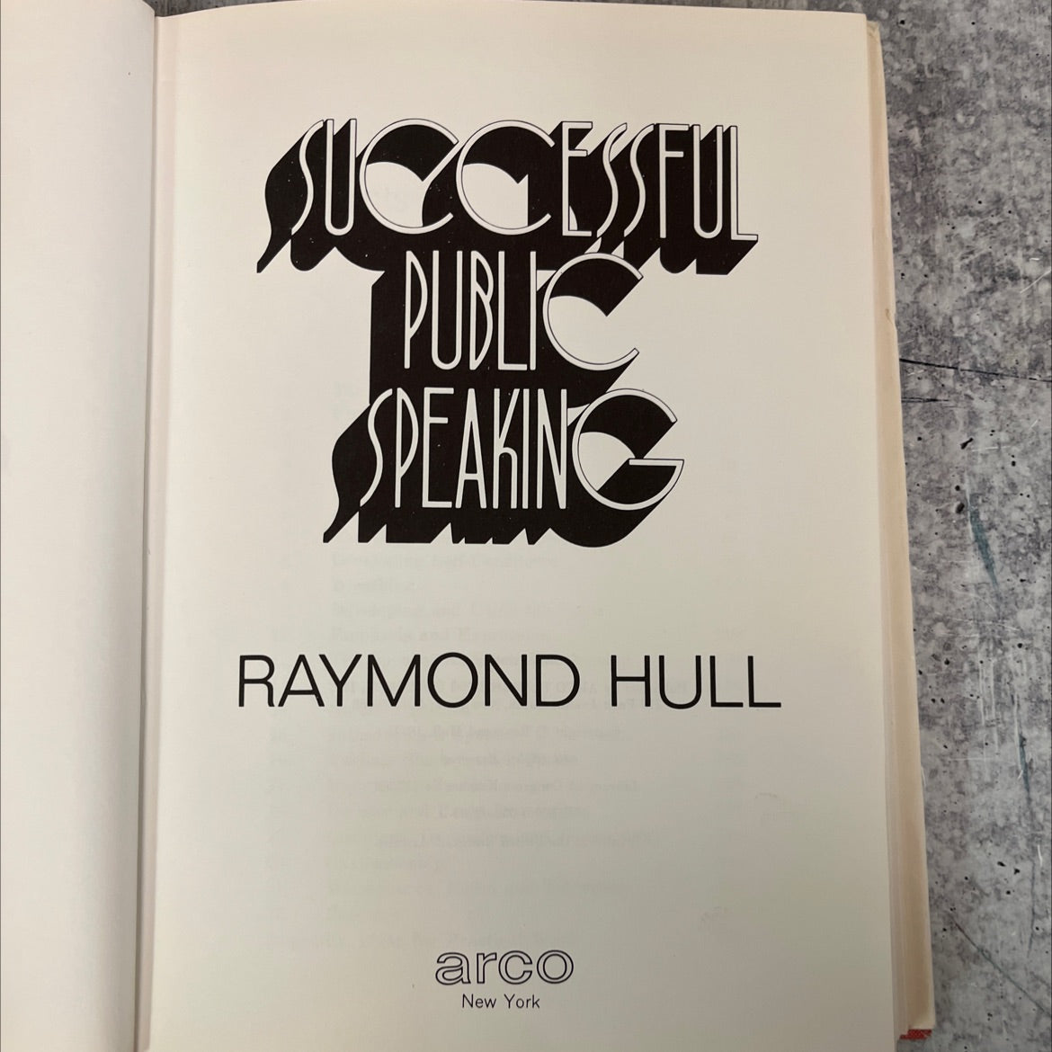successful public speaking book, by raymond hull, 1974 Hardcover, Vintage image 2