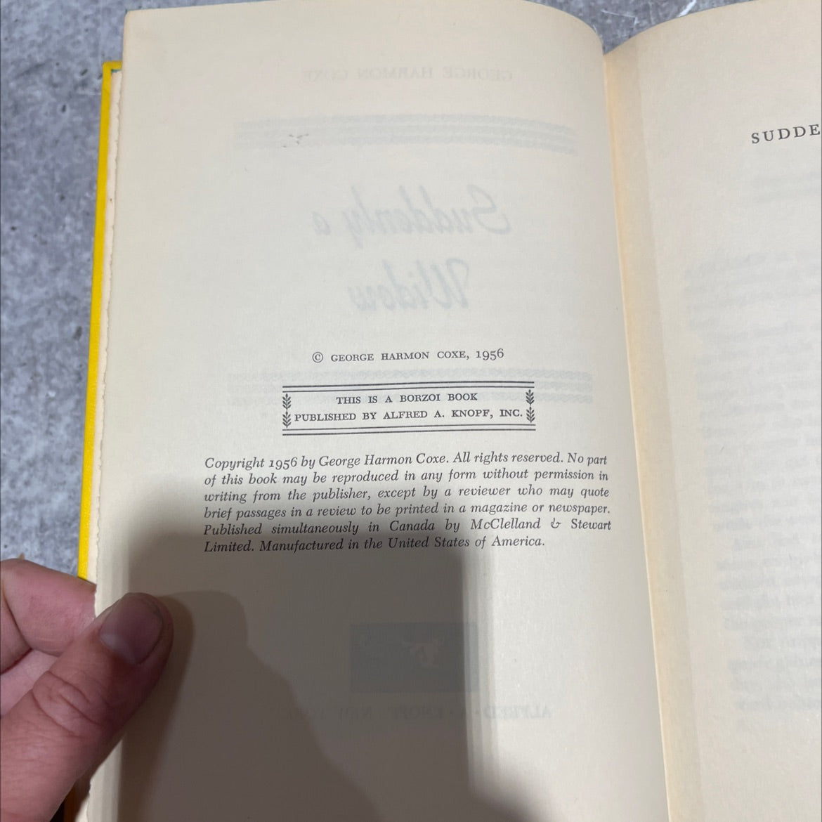 suddenly a widow book, by george harmon coxe, 1956 Hardcover image 3