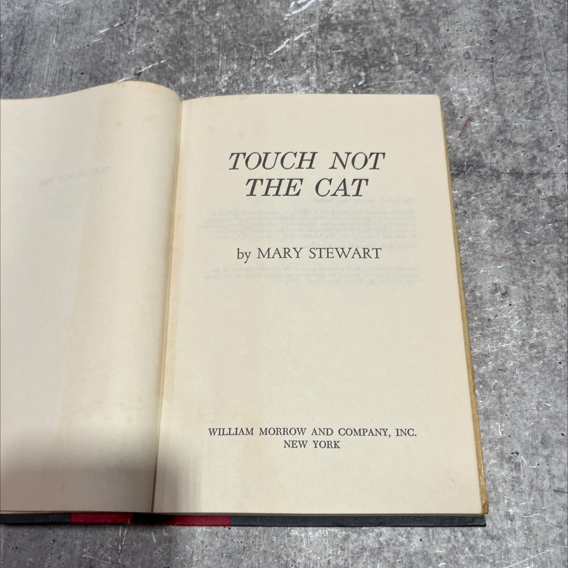 suit ton houot touch not the cat book, by mary stewart, 1976 Hardcover image 2