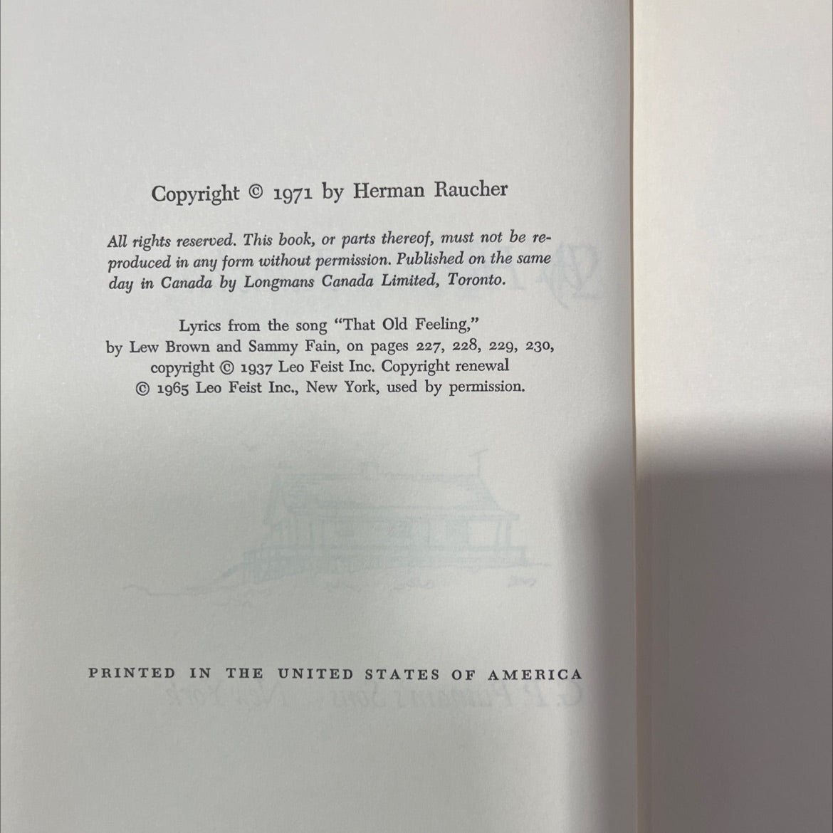 summer of '42 book, by herman raucher, 1971 Hardcover image 3