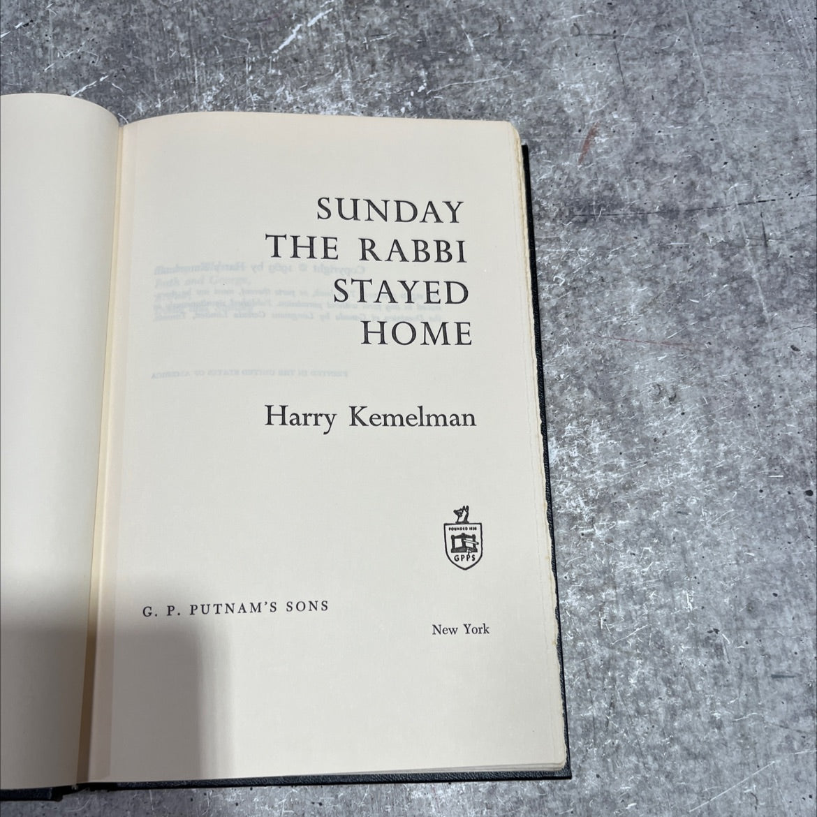 sunday the rabbi stayed home book, by Harry Kemelman, 1969 Hardcover image 2