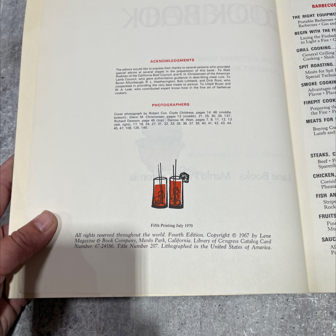 sunset barbecue cook book book, by editors of sunset magazine and sunset books, 1970 Paperback image 3