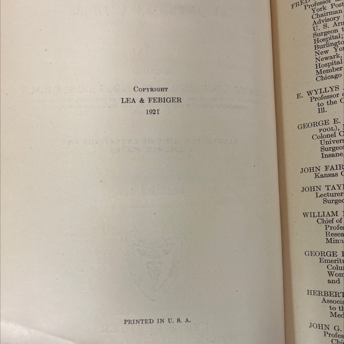 surgical diagnosis and treatment book, by albert j. ochsner, m.d., ll.d., f.a.c.s., f.r.m.s., 1921 Hardcover, Rare, image 3