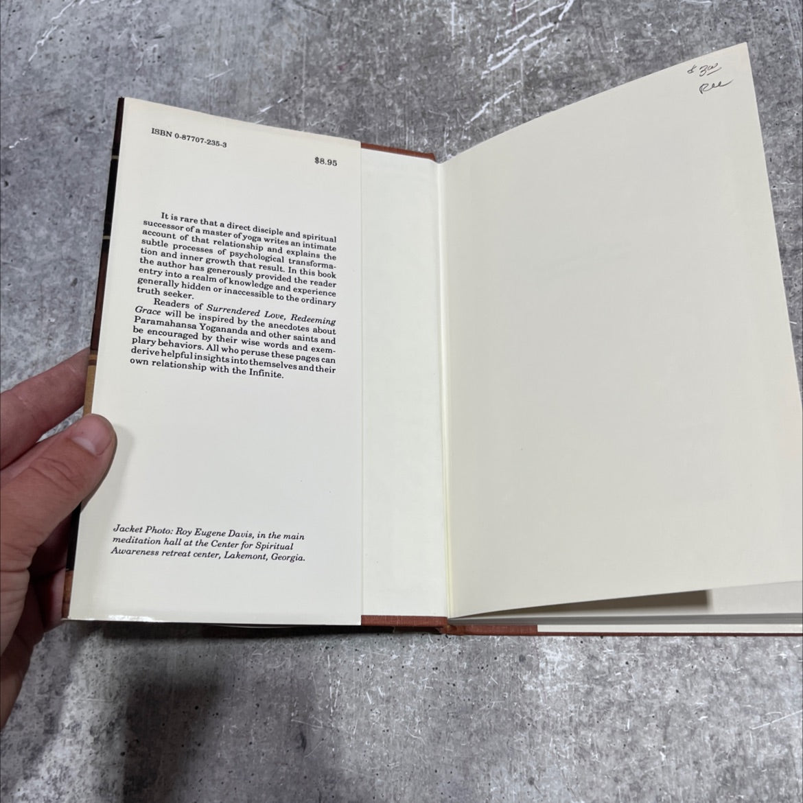 surrendered love, redeeming grace book, by Roy Eugene Davis, 1993 Hardcover image 4
