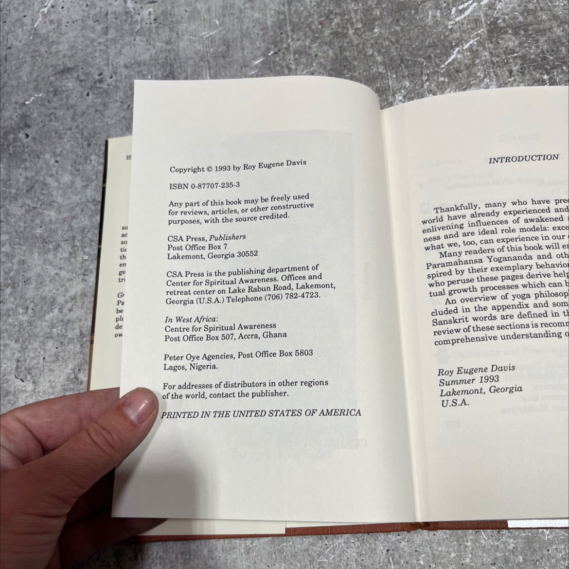 surrendered love, redeeming grace book, by Roy Eugene Davis, 1993 Hardcover image 3