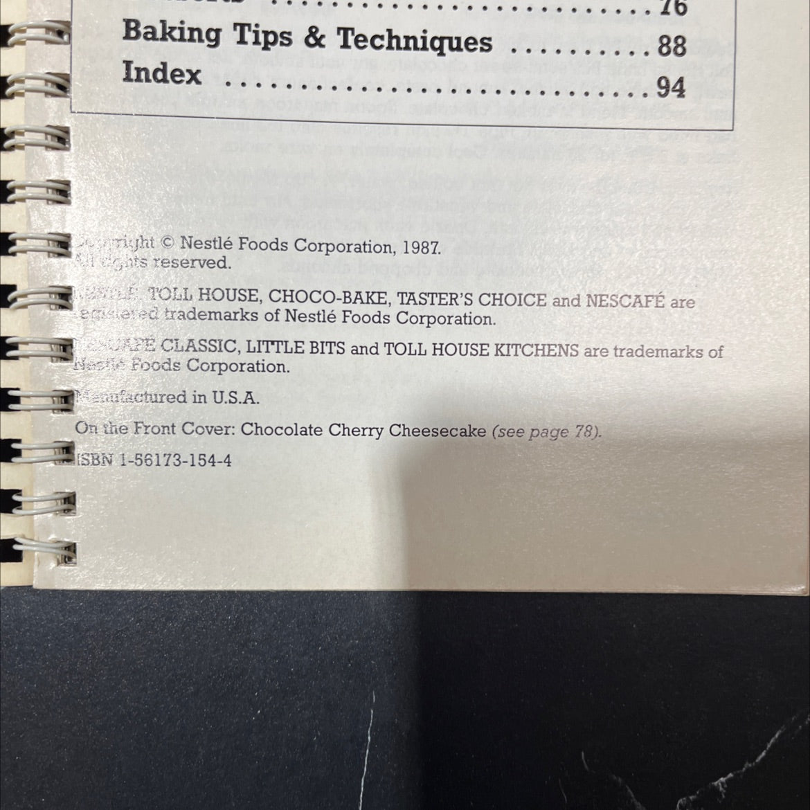 sweet treats nestle toll house cookies book, by unknown, 1987 Paperback image 3