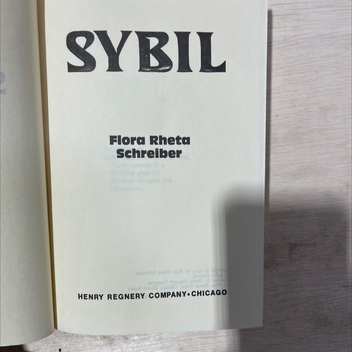 sybil book, by flora rheta schreiber, 1973 Hardcover, Vintage image 2